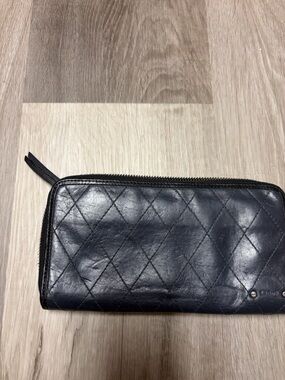 Chloe Black Leather Zip Wallet